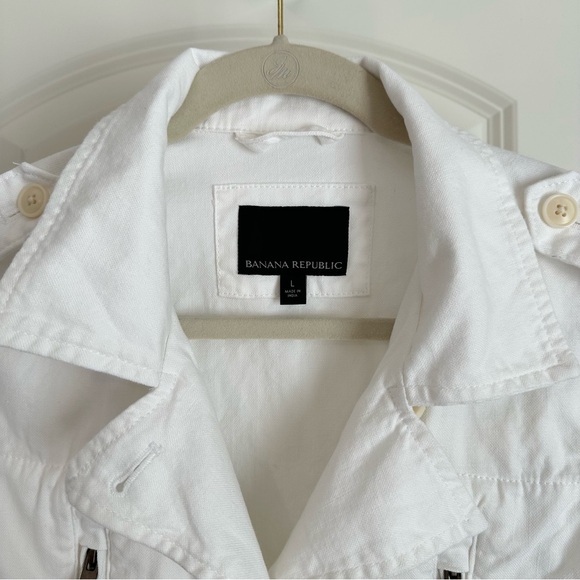 Banana Republic White Utility Jacket L - Picture 4 of 10